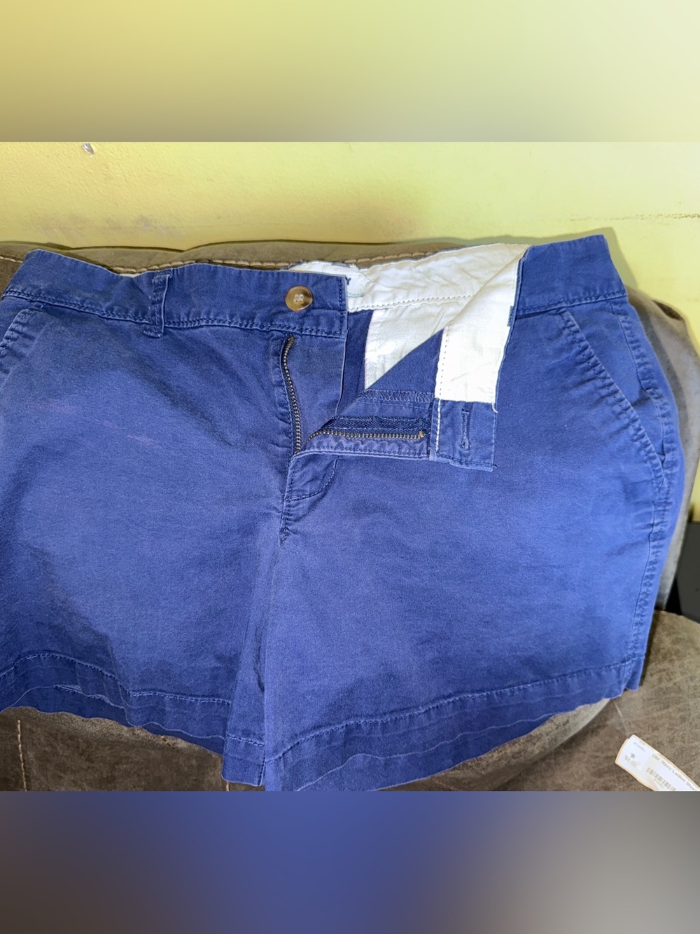 Old Navy Men's Navy Blue Flat-Front Cotton Shorts